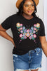 Simply Love Full Size Flower Butterfly Graphic Cotton Tee