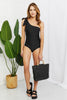 Marina West Swim Deep End One-Shoulder One-Piece Swimsuit in Black