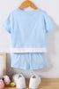 RABBIT SMILE CUTE Graphic Tee and Shorts Set