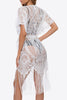 Fringe Trim Lace Cover-Up Dress