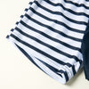 Graphic Striped Short Sleeve Top and Shorts Set