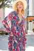 ee:some Floral Frill Trill Deep V Maxi Dress