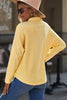 Waffle Knit Button Front Shirt with Breast Pockets