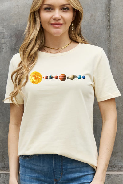 Simply Love Full Size Solar System Graphic Cotton Tee
