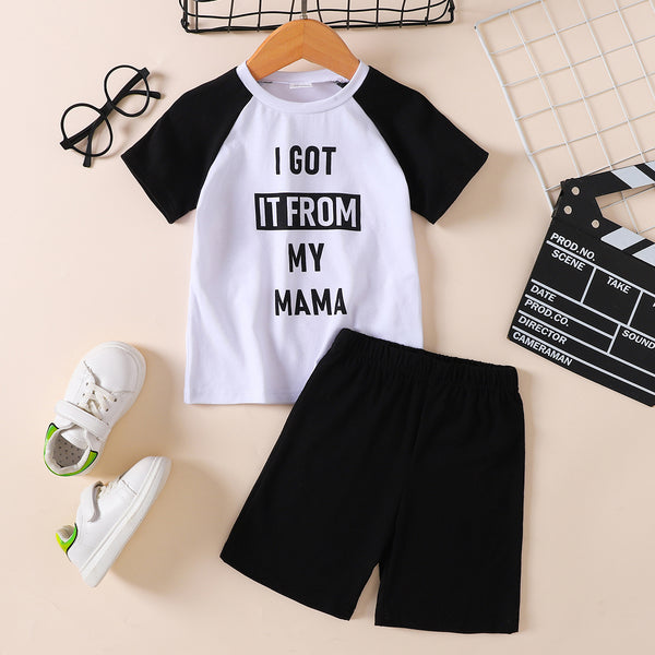 Kids I GOT IT FROM MY MAMA Graphic Tee and Shorts Set