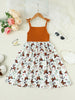 Butterfly Print Bow Detail Dress