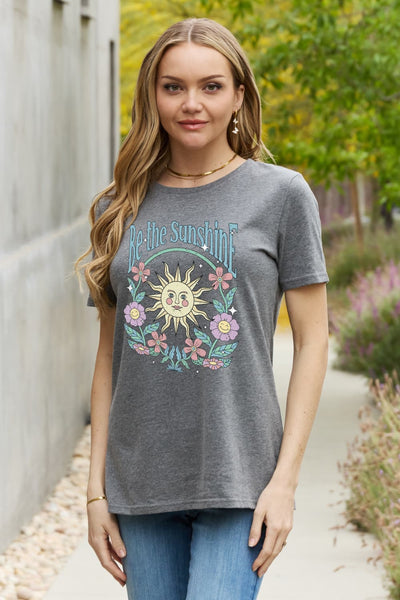 Simply Love Full Size BE THE SUNSHINE Graphic Cotton Tee
