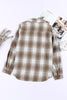 Plaid Collared Neck Long Sleeve Shirt